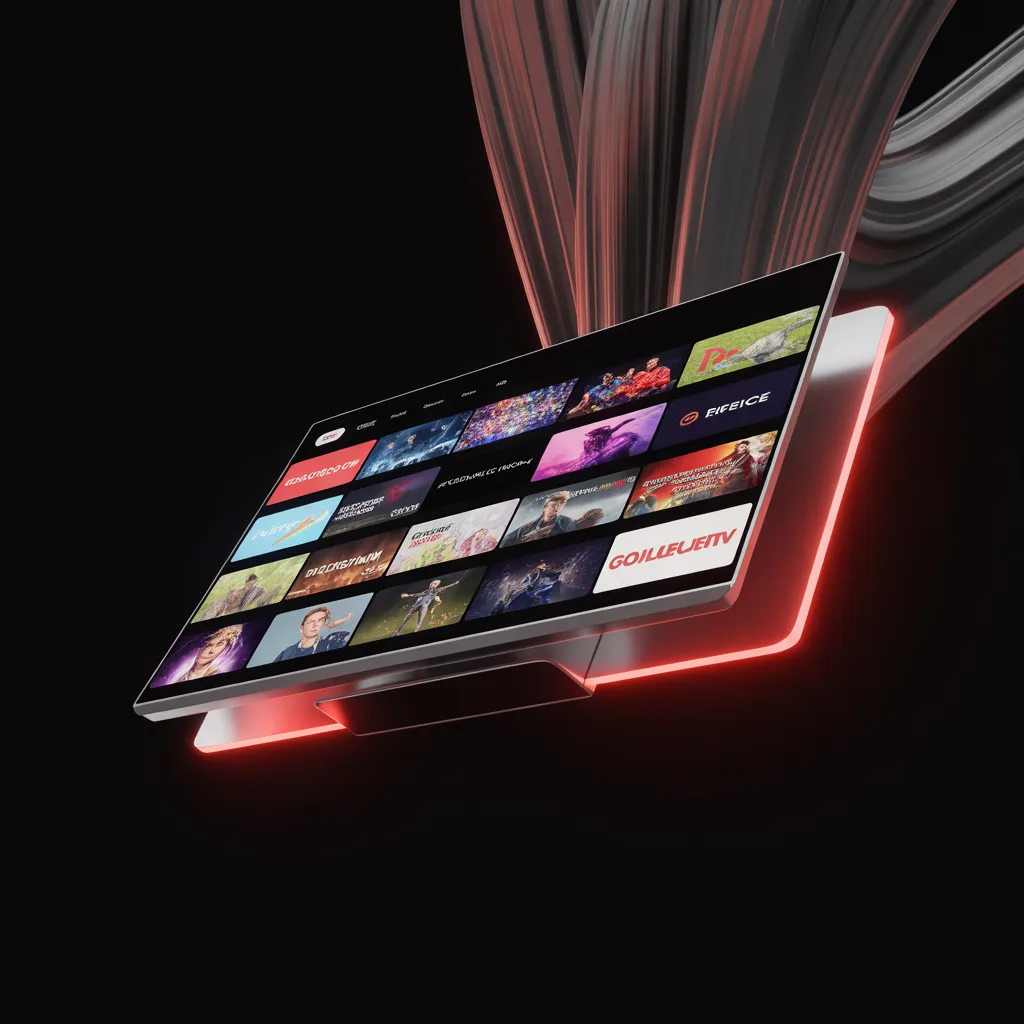 IPTV Streaming - Interface de TV com canais em alta definição